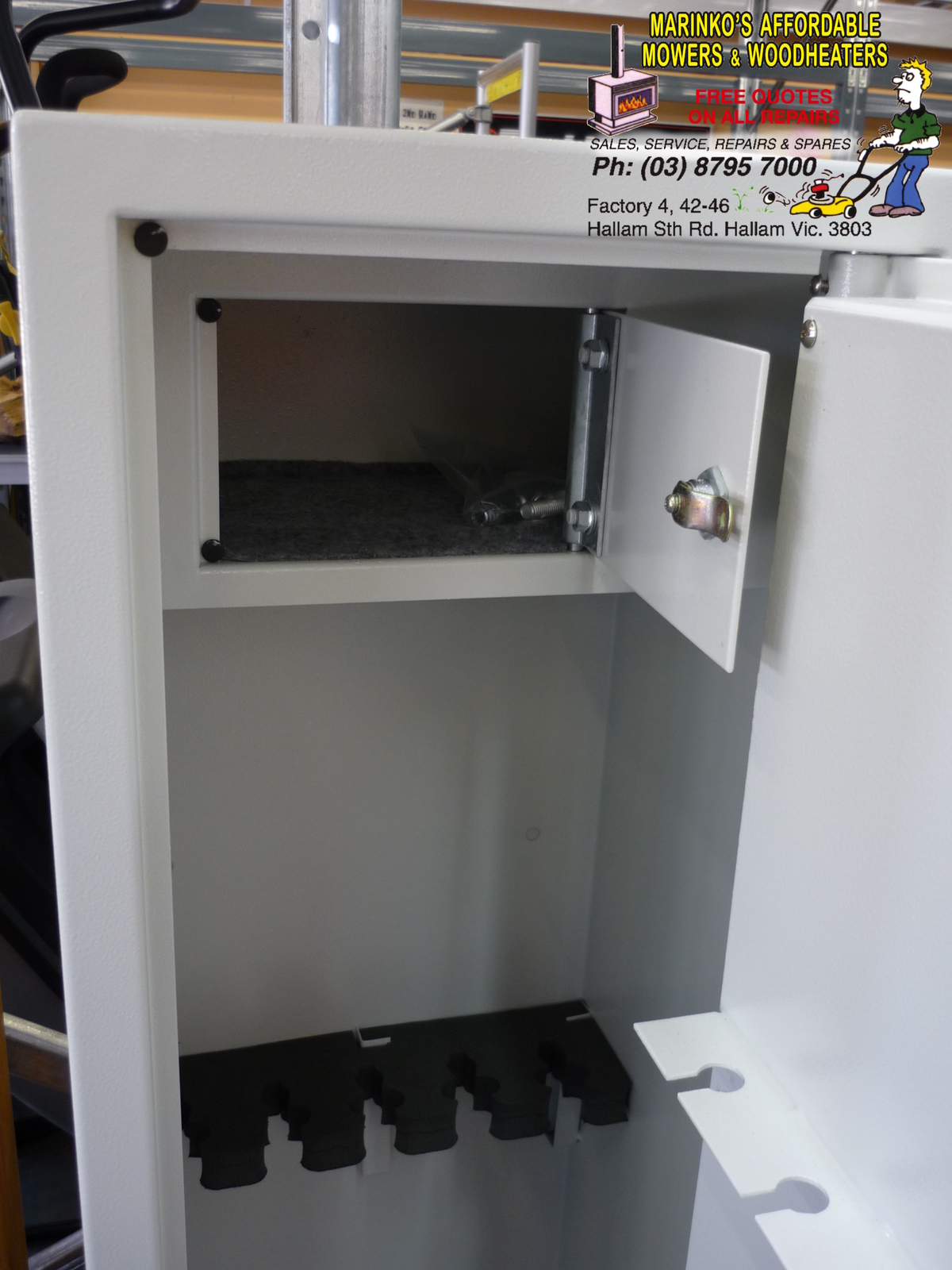 GUN SAFE For 5 Guns Ammunition Storage PIN KEY LOCK NEW