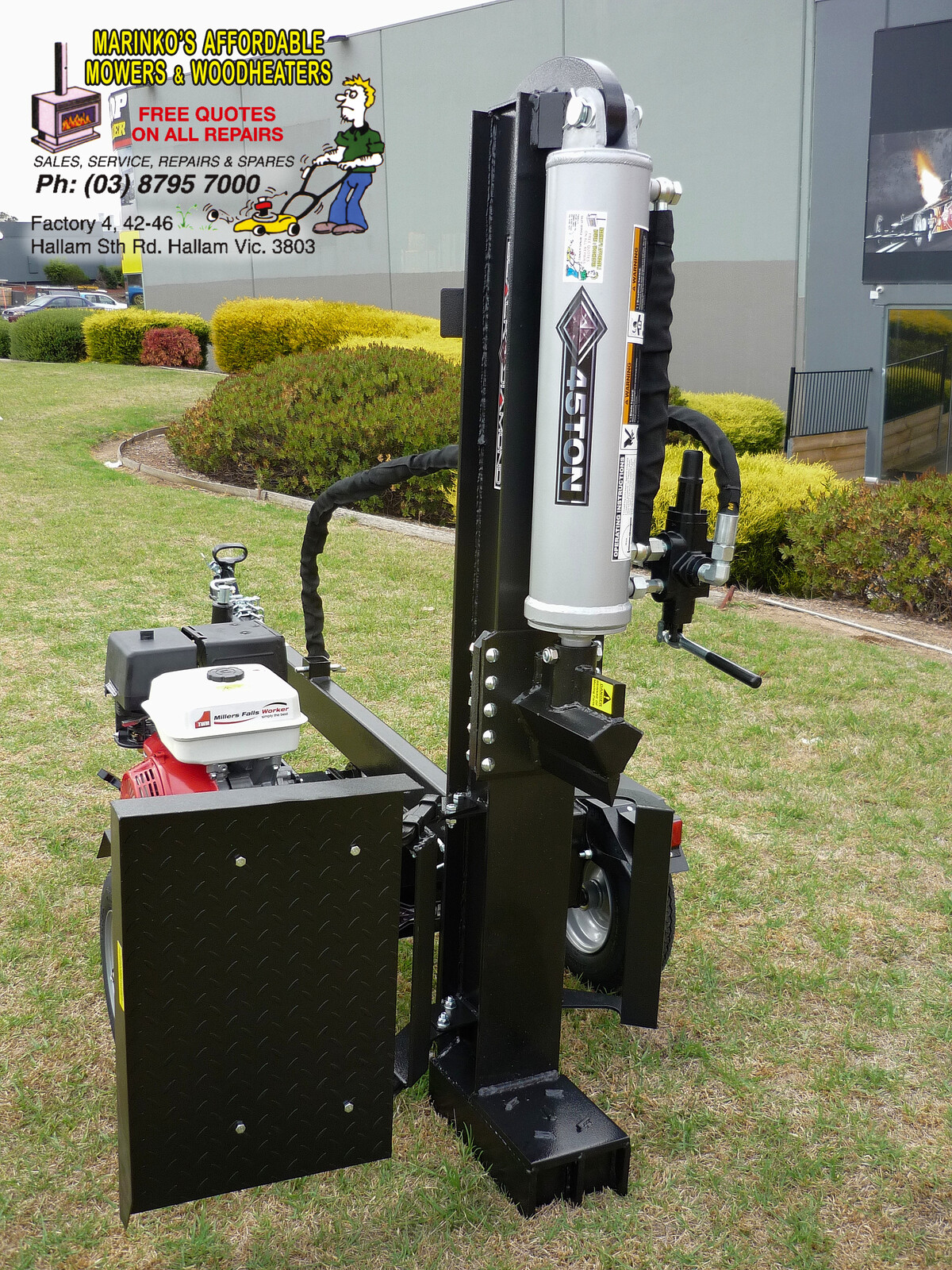 45 TON LOG SPLITTER 15hp Petrol Hydraulic VERTICAL HORIZONTAL Free