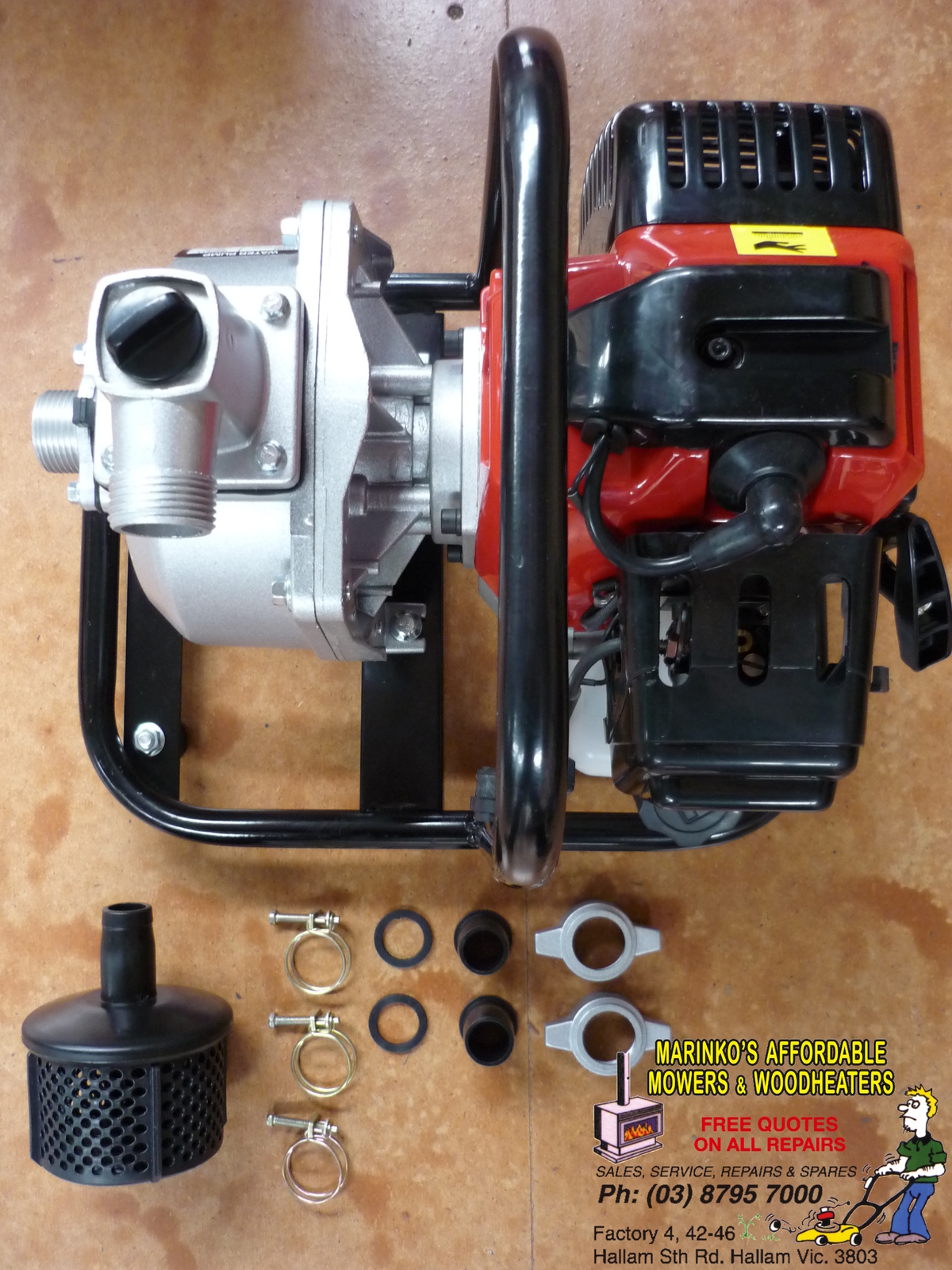 1" Water Transfer Pump 1.5hp 50cc 2 stroke
