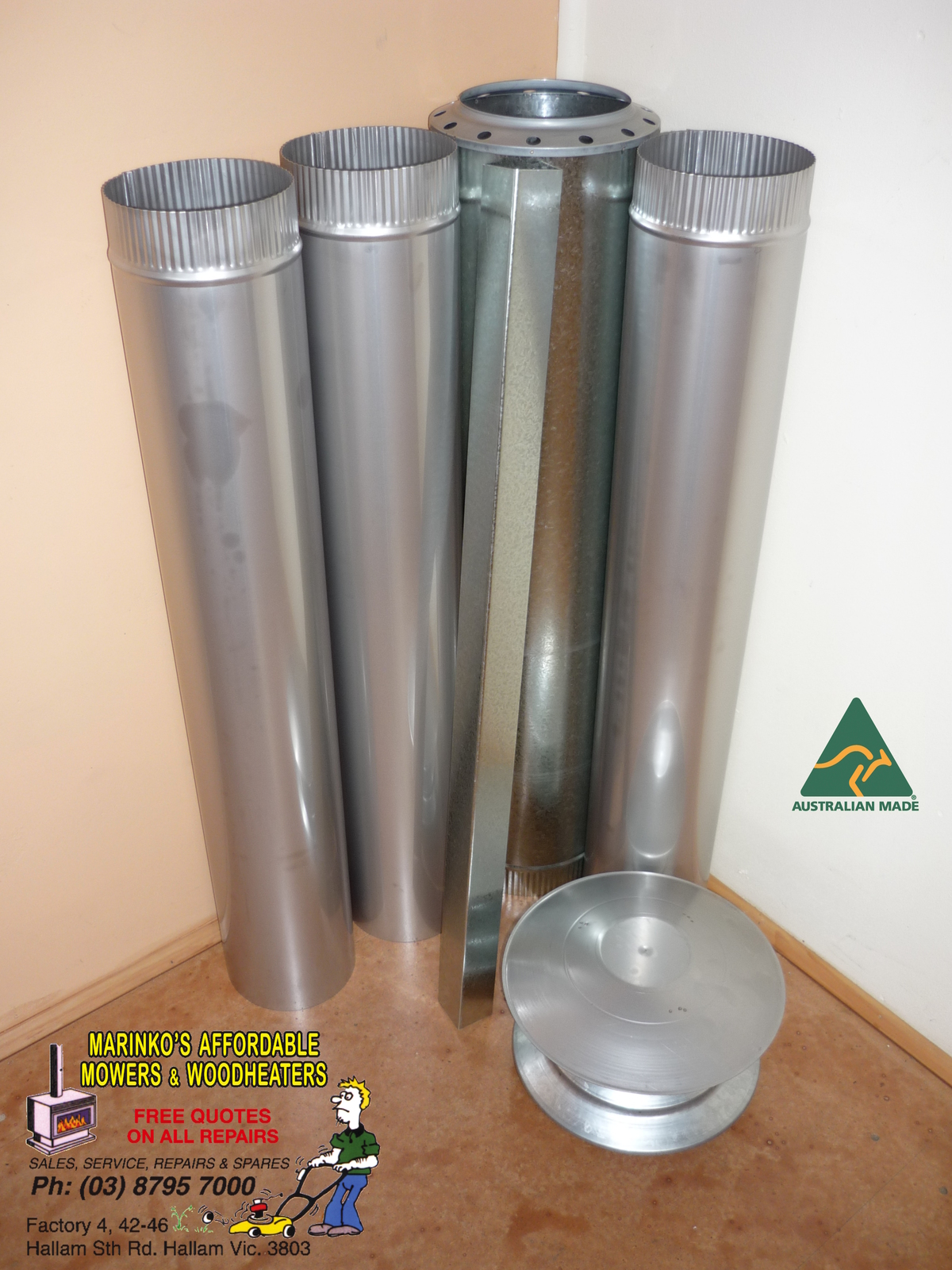 wood heater garage / pergola flue kit 8