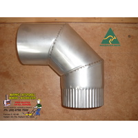 4" WOOD HEATER FLUE S/S 90 Degree ELBOW 100mm diameter B/New