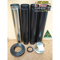 4" GAS HEATER HOUSE FLUE KIT 100mm 4mtrs B/New MADE IN AUSTRALIA