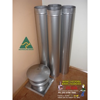 6" INBUILT WOOD HEATER FIREPLACE FLUE CHIMNEY FLUE KIT WITH CAP AND COWL 4mtr