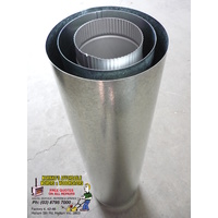 8" WOOD HEATER 200mm Triple Skin Flue Kit 1 Meter Extension Stainless Steel