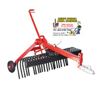 TOW BEHIND STICK RAKE 4ft 120cm ATV Ride-On Mower Quad Bike UTV