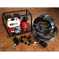 FIRE FIGHTING PUMP 6.5hp TWIN IMPELLER 4stroke Petrol WITH HOSE KIT