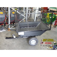 RIDEON CAGE TRAILER LAWN MOWER Ride On TRAILER WHEEL BARROW LARGE WHEEL 300kg
