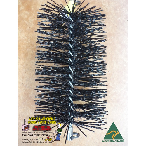 8" FLUE BRUSH KIT PULL THROUGH FIRE PLACE - WOOD HEATER Brand New