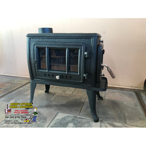 CAST IRON Stove Pot Belly Wood Burner Heater Cook Top Fire Place