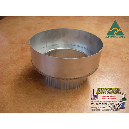 5.5" to 6" WOOD HEATER FLUE S/S ADAPTER 5.5 INCH TO 6 INCH B/New PIZZA OVEN