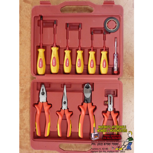 12 piece ELECTRICAL PLIER SET SCREW DRIVER WIRE STRIPPING
