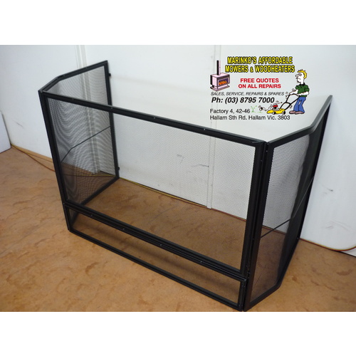 INBUILT STEEL CHILD SAFETY GUARD FIRE SCREEN MESH w/ gate 125cm front 60cm sides