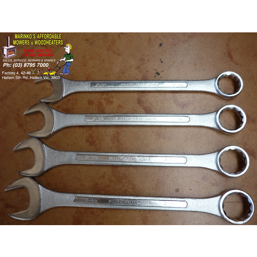 4 piece BIG LARGE JUMBO IMPERIAL RING OPEN SPANNER SET 2 1/8" - 2 1/2" Brand New