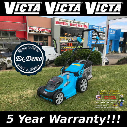 Victa 18V Battery Electric Lithium-Ion Lawn Mower Ex-Demo 5 Year Warranty