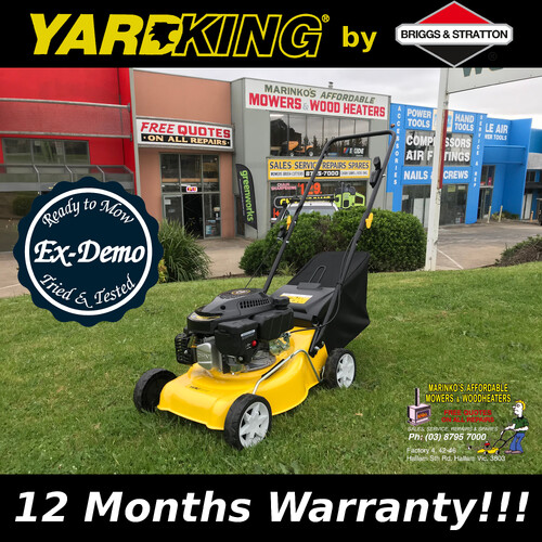 SAVE $180 4 Stroke Yardking Lawn Mower Ex-Demo 12 Months Warranty
